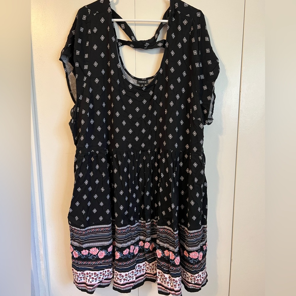 Torrid Black Pattern Dress